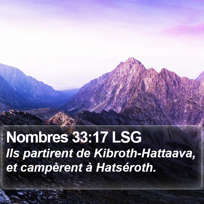 Nombres 33:17 LSG Bible Study