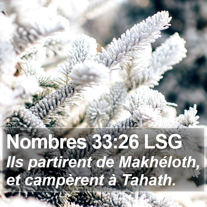 Nombres 33:26 LSG Bible Study