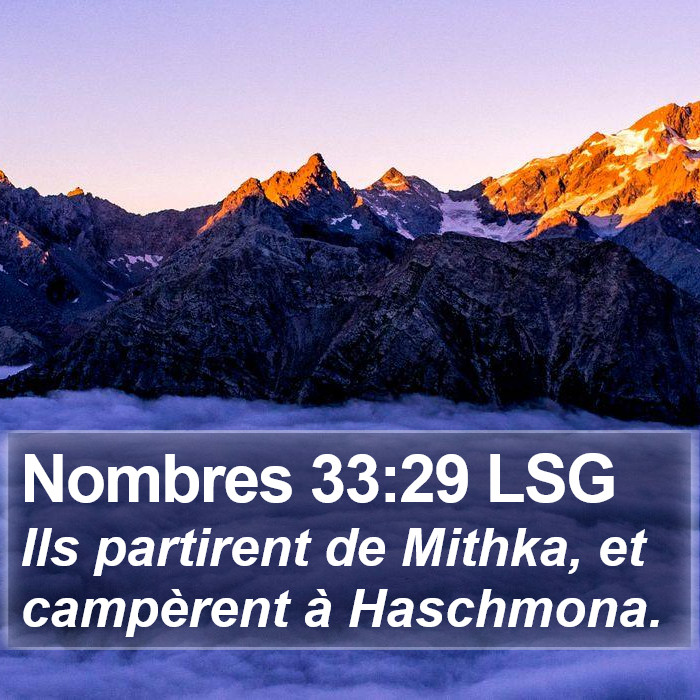 Nombres 33:29 LSG Bible Study
