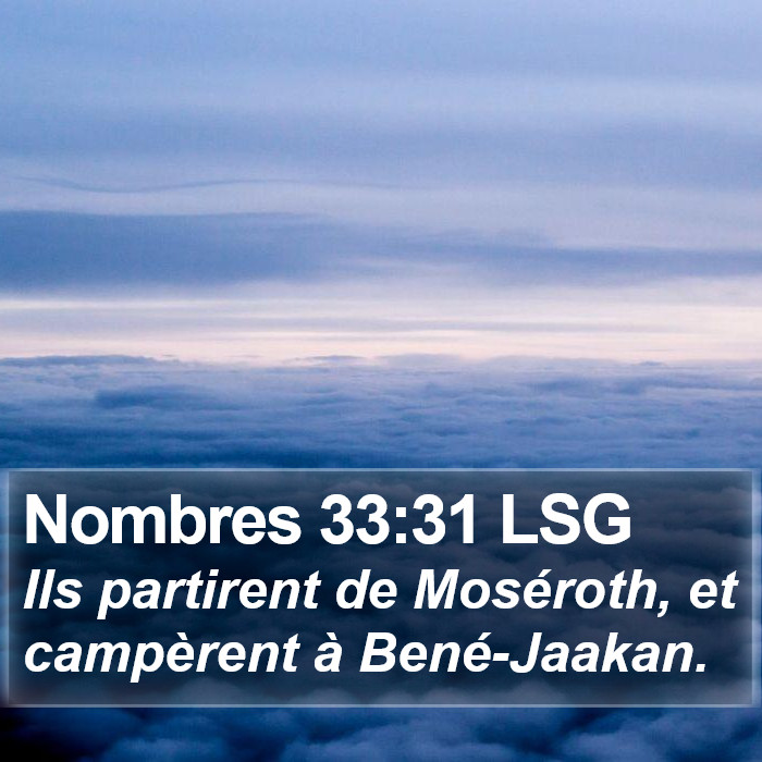 Nombres 33:31 LSG Bible Study