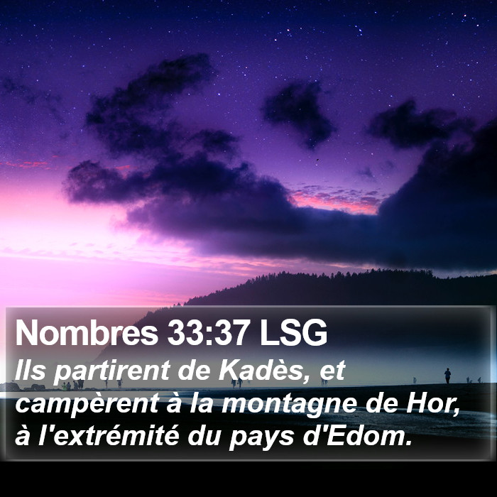 Nombres 33:37 LSG Bible Study