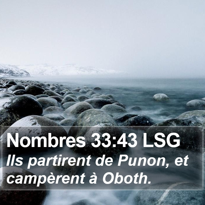 Nombres 33:43 LSG Bible Study