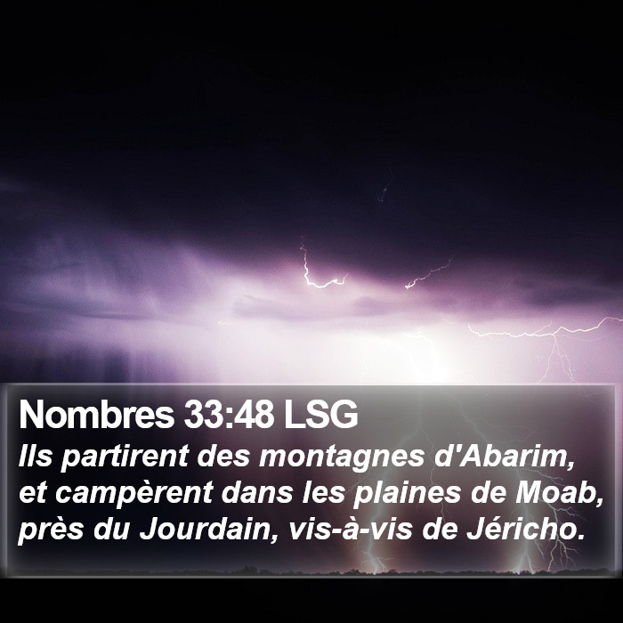 Nombres 33:48 LSG Bible Study