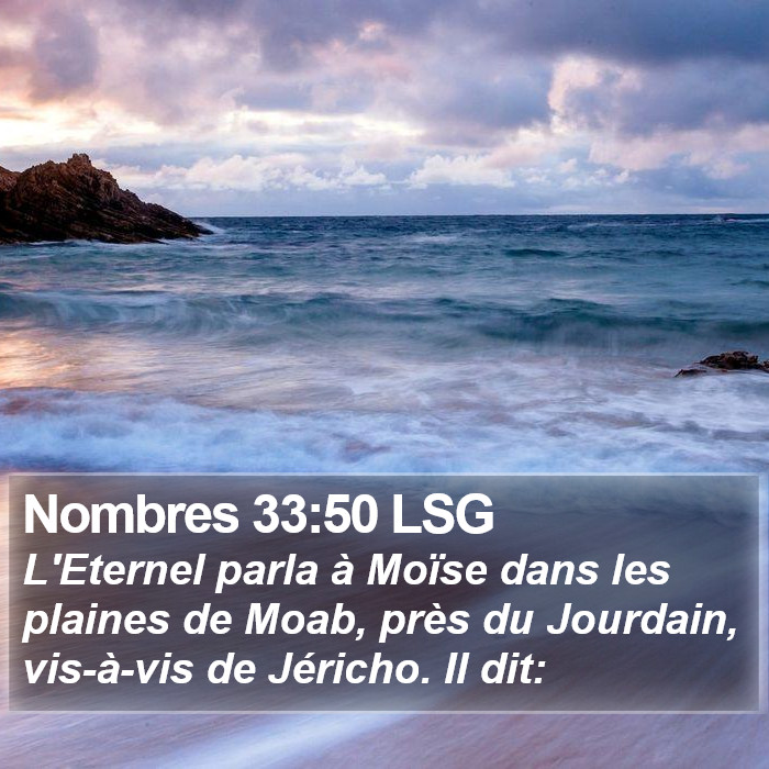 Nombres 33:50 LSG Bible Study
