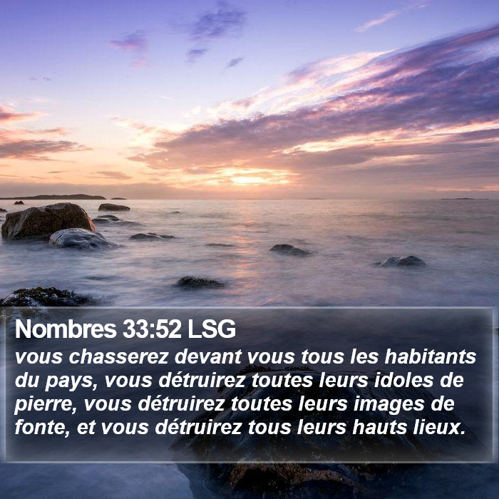 Nombres 33:52 LSG Bible Study