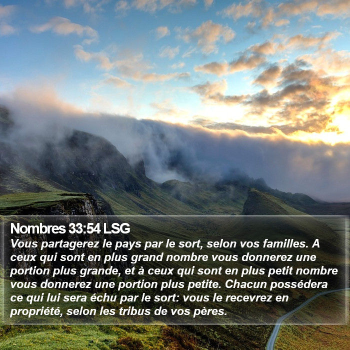 Nombres 33:54 LSG Bible Study