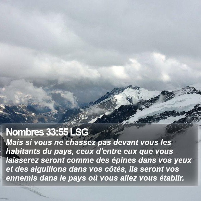Nombres 33:55 LSG Bible Study