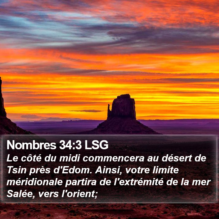Nombres 34:3 LSG Bible Study