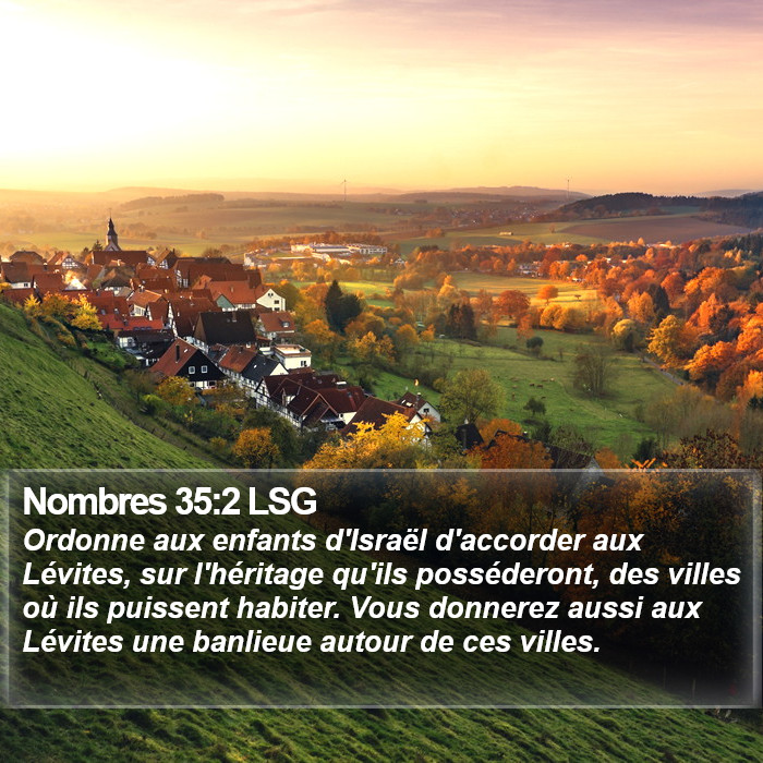 Nombres 35:2 LSG Bible Study