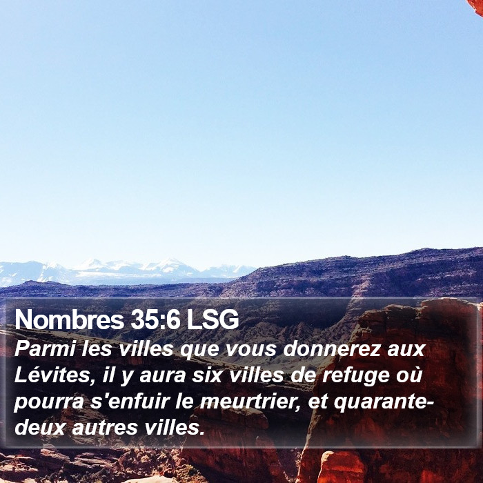 Nombres 35:6 LSG Bible Study