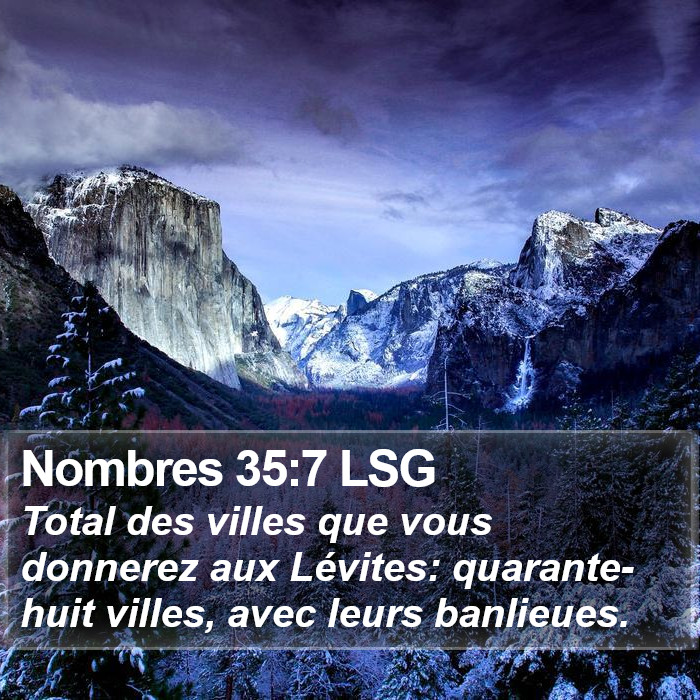 Nombres 35:7 LSG Bible Study