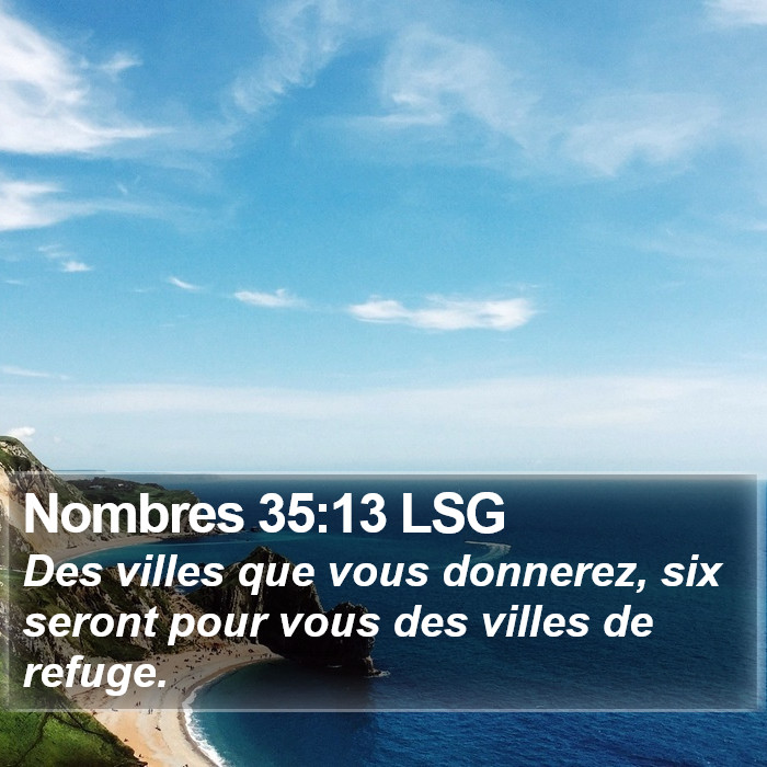 Nombres 35:13 LSG Bible Study