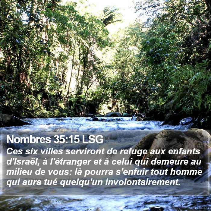 Nombres 35:15 LSG Bible Study