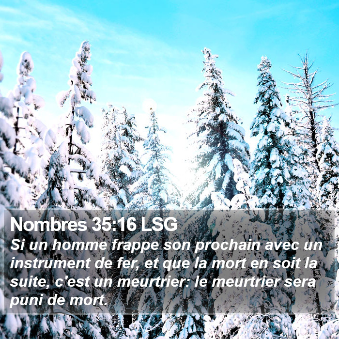 Nombres 35:16 LSG Bible Study