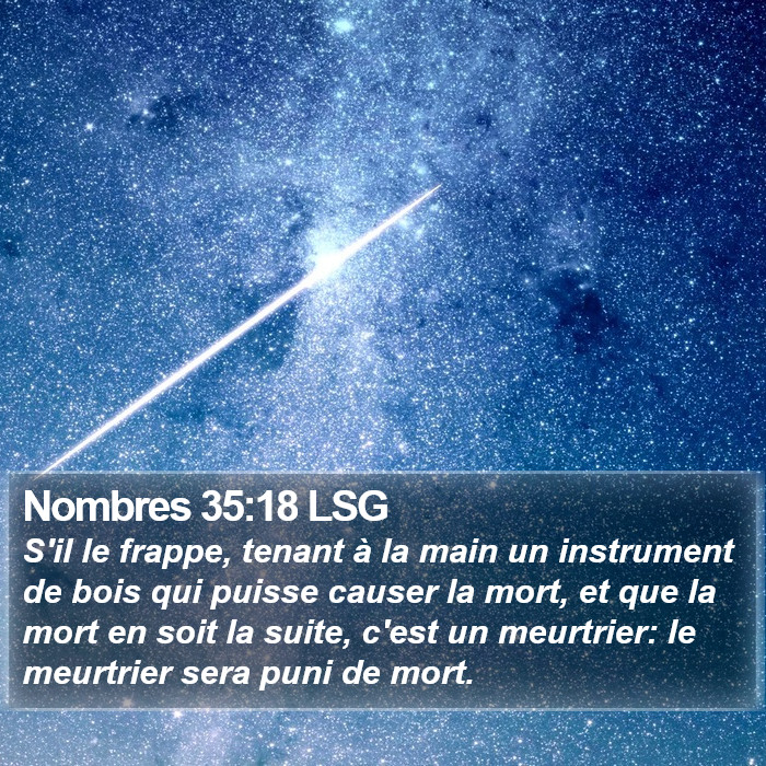 Nombres 35:18 LSG Bible Study