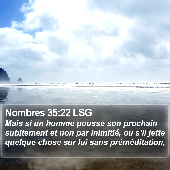 Nombres 35:22 LSG Bible Study