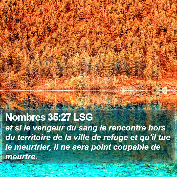 Nombres 35:27 LSG Bible Study