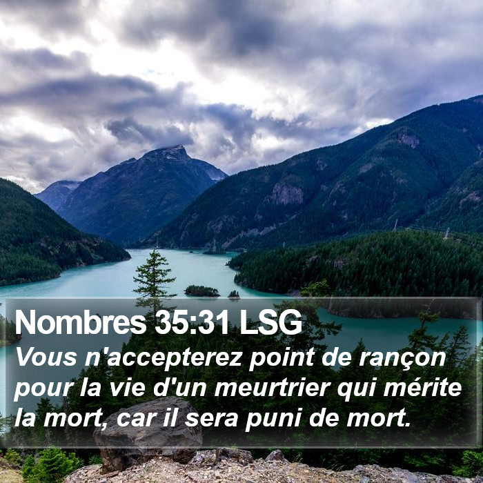 Nombres 35:31 LSG Bible Study
