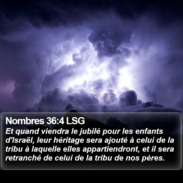 Nombres 36:4 LSG Bible Study