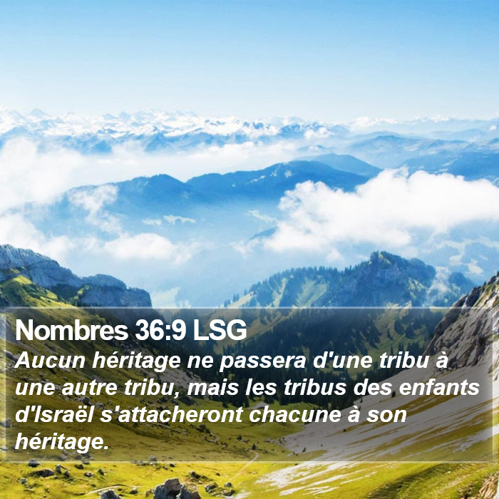 Nombres 36:9 LSG Bible Study