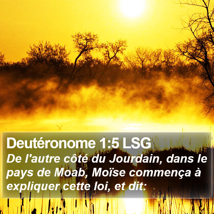 Deutéronome 1:5 LSG Bible Study