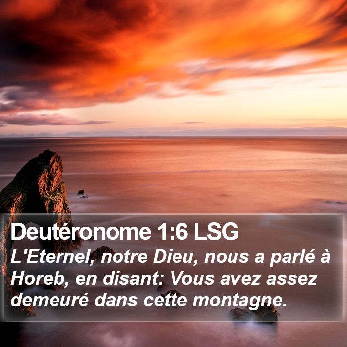 Deutéronome 1:6 LSG Bible Study