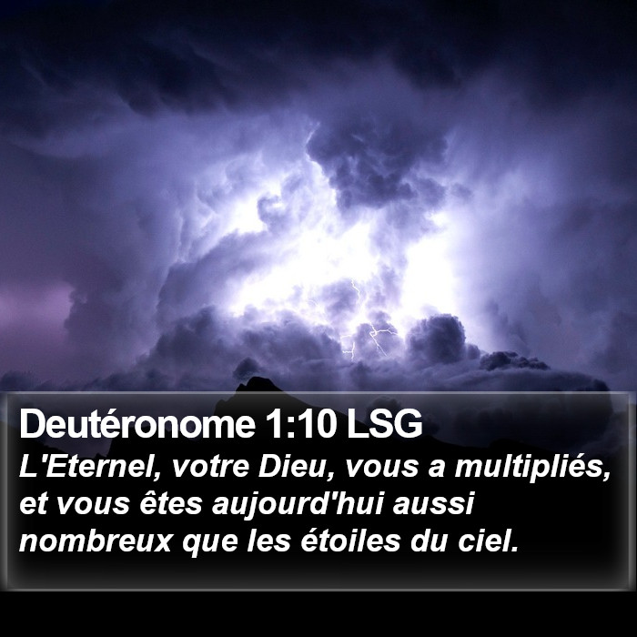 Deutéronome 1:10 LSG Bible Study