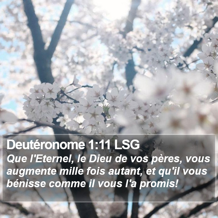 Deutéronome 1:11 LSG Bible Study