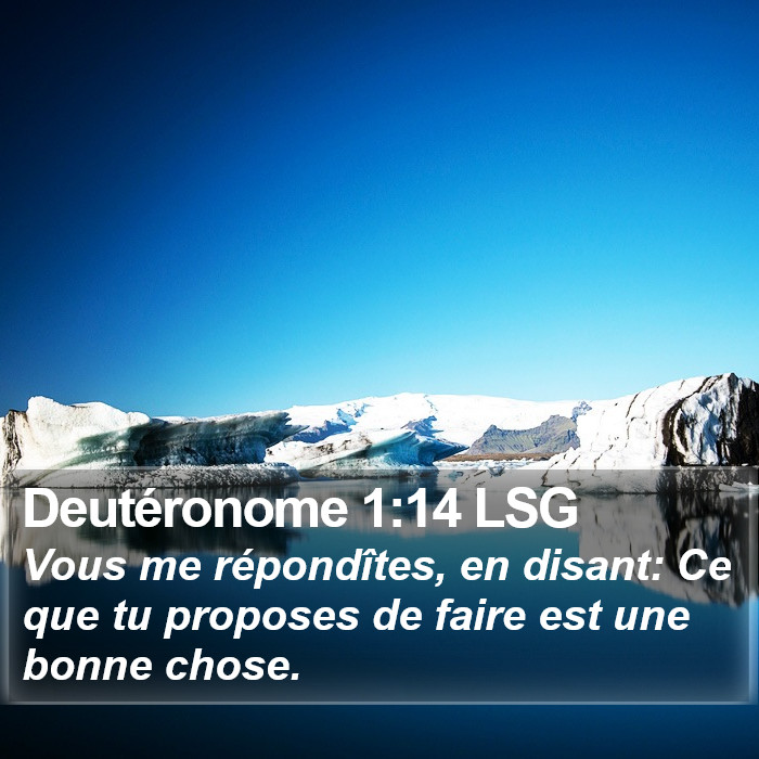 Deutéronome 1:14 LSG Bible Study