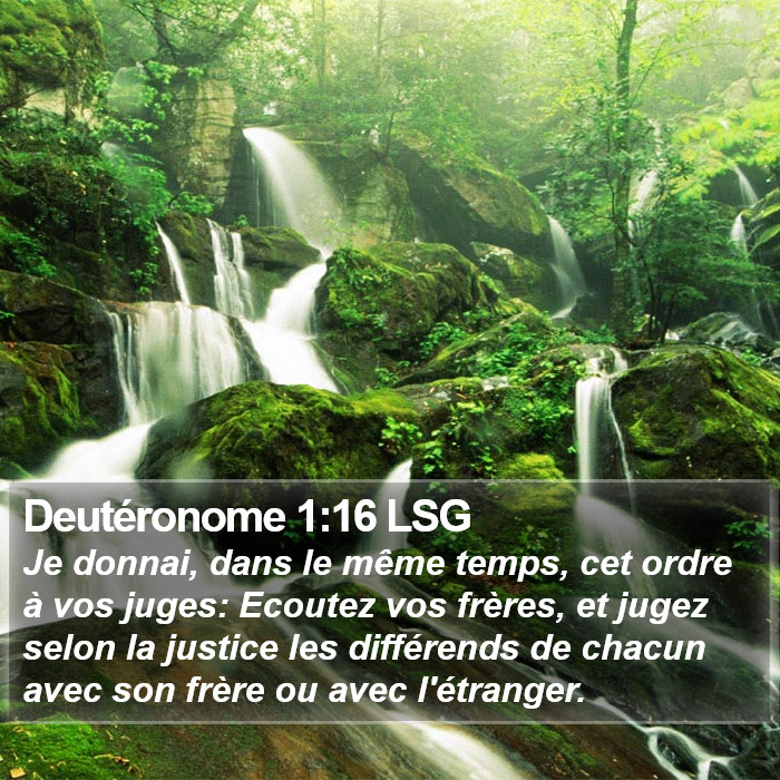 Deutéronome 1:16 LSG Bible Study
