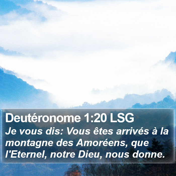 Deutéronome 1:20 LSG Bible Study
