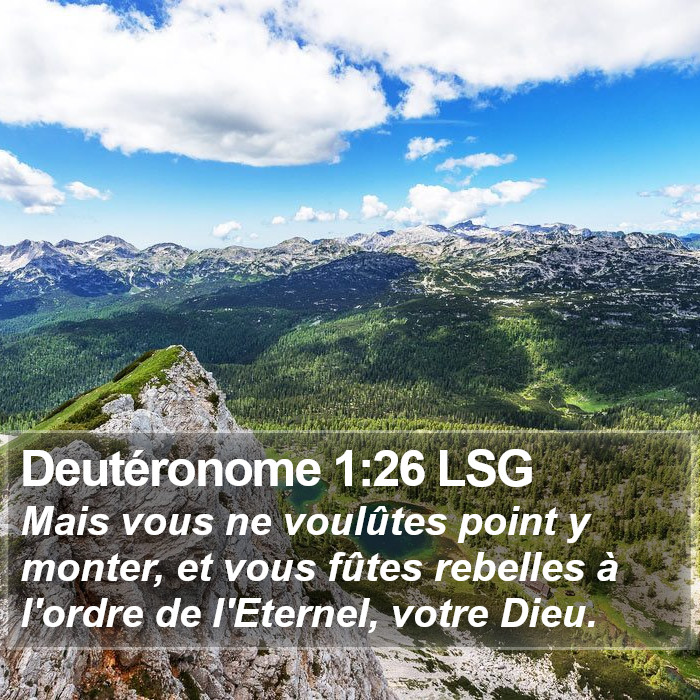 Deutéronome 1:26 LSG Bible Study