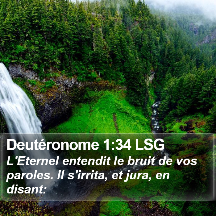 Deutéronome 1:34 LSG Bible Study