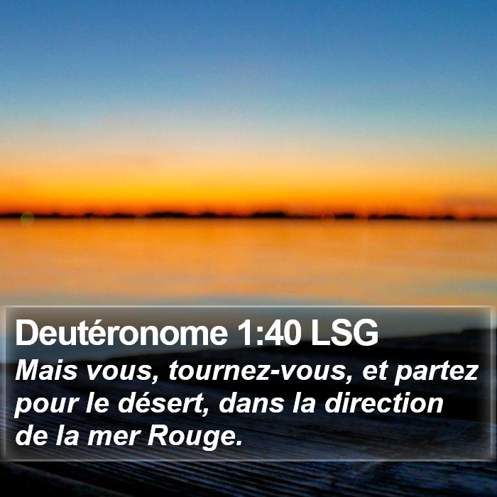Deutéronome 1:40 LSG Bible Study