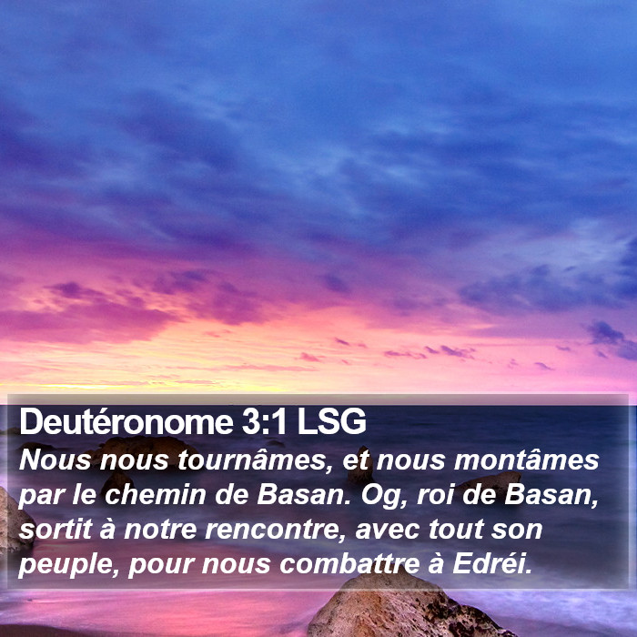 Deutéronome 3:1 LSG Bible Study