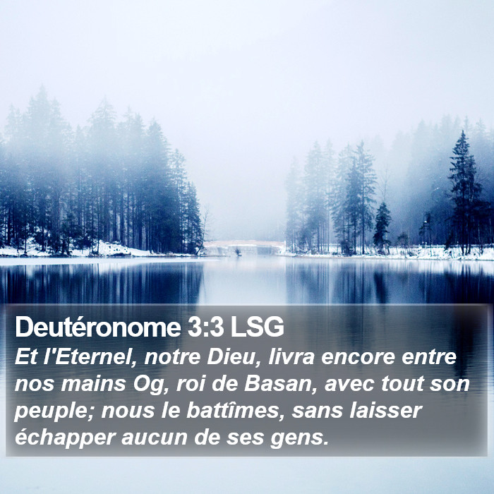 Deutéronome 3:3 LSG Bible Study