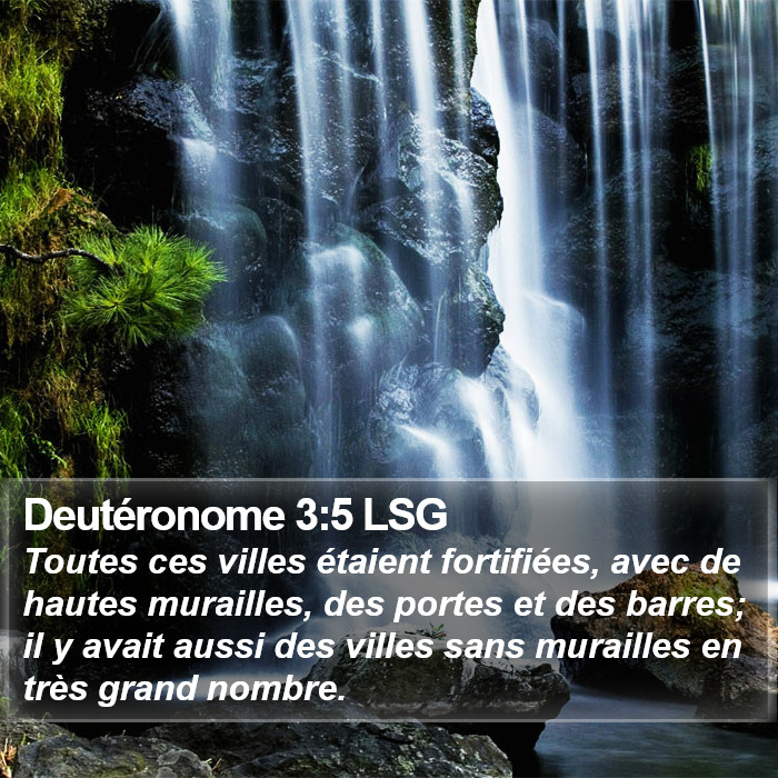 Deutéronome 3:5 LSG Bible Study