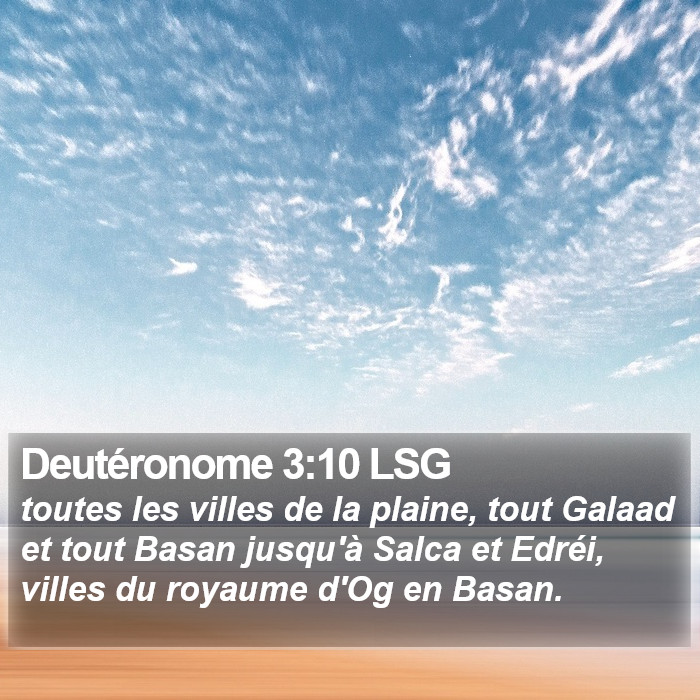 Deutéronome 3:10 LSG Bible Study