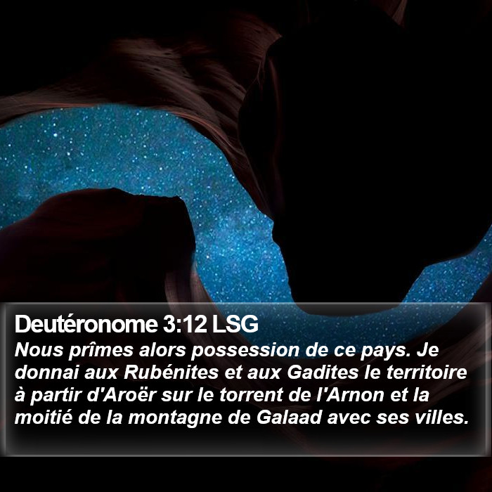 Deutéronome 3:12 LSG Bible Study