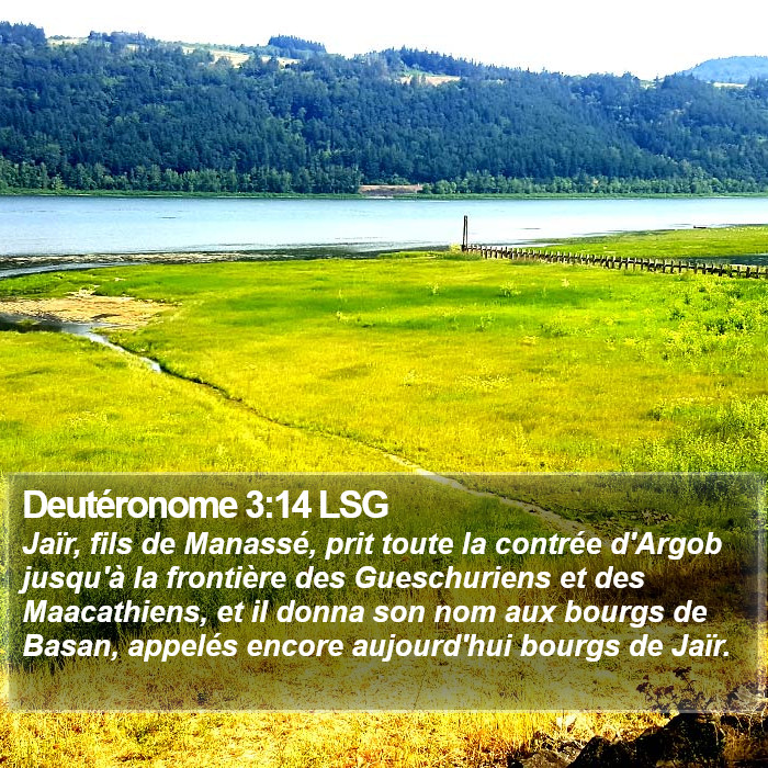 Deutéronome 3:14 LSG Bible Study