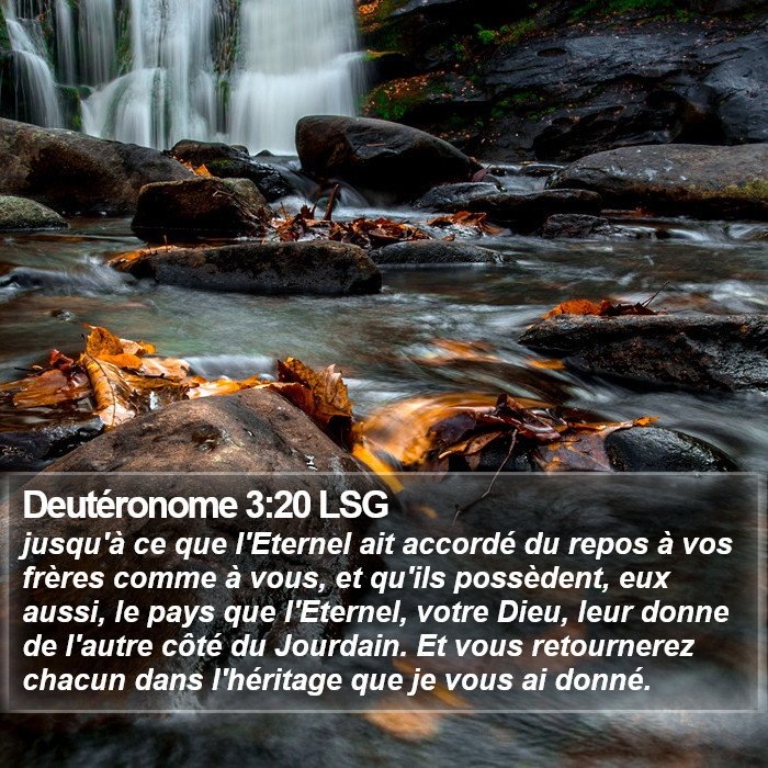 Deutéronome 3:20 LSG Bible Study