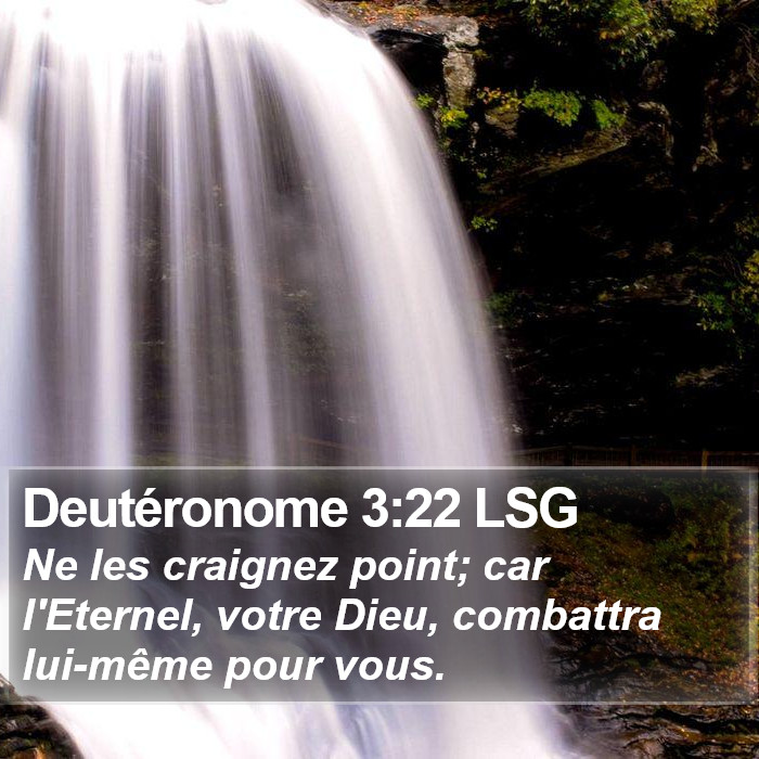 Deutéronome 3:22 LSG Bible Study