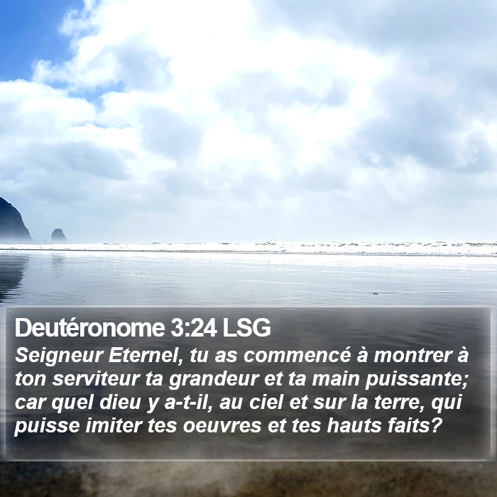 Deutéronome 3:24 LSG Bible Study