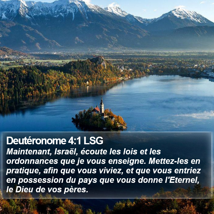 Deutéronome 4:1 LSG Bible Study