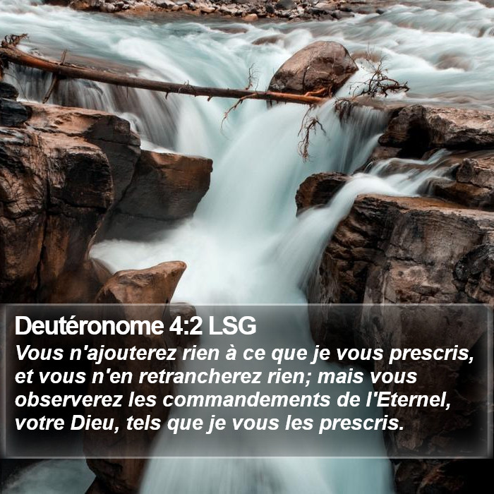Deutéronome 4:2 LSG Bible Study