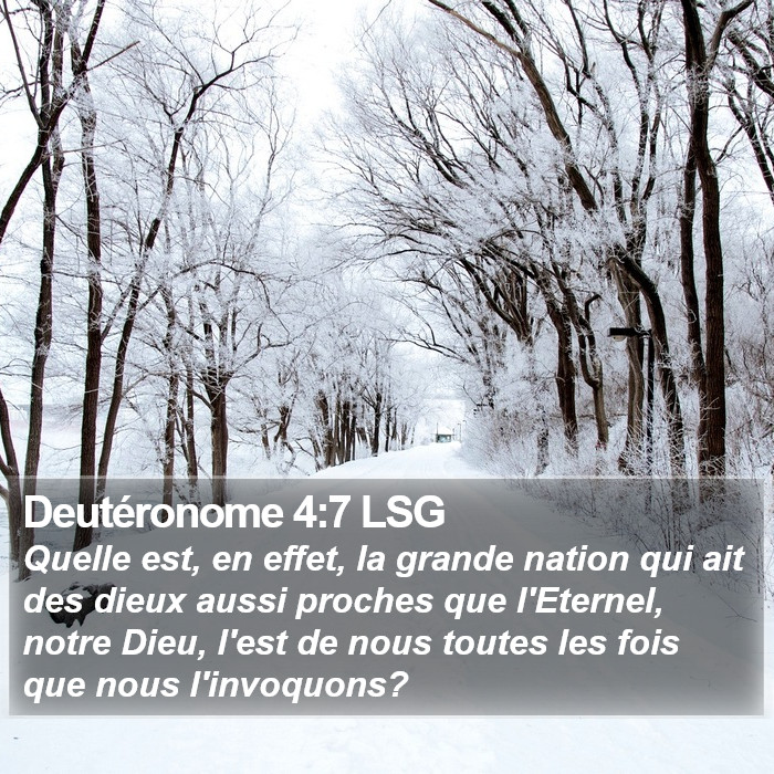 Deutéronome 4:7 LSG Bible Study