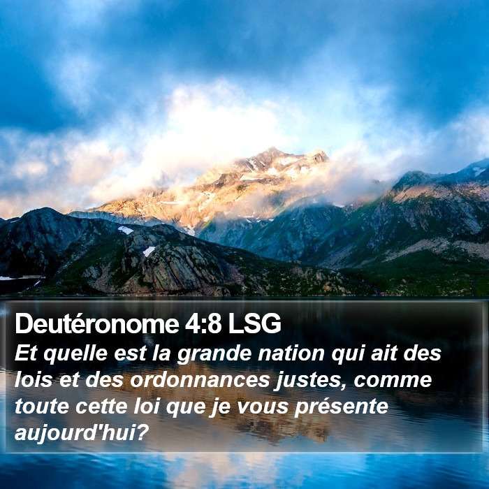 Deutéronome 4:8 LSG Bible Study
