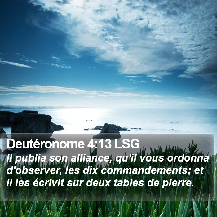 Deutéronome 4:13 LSG Bible Study