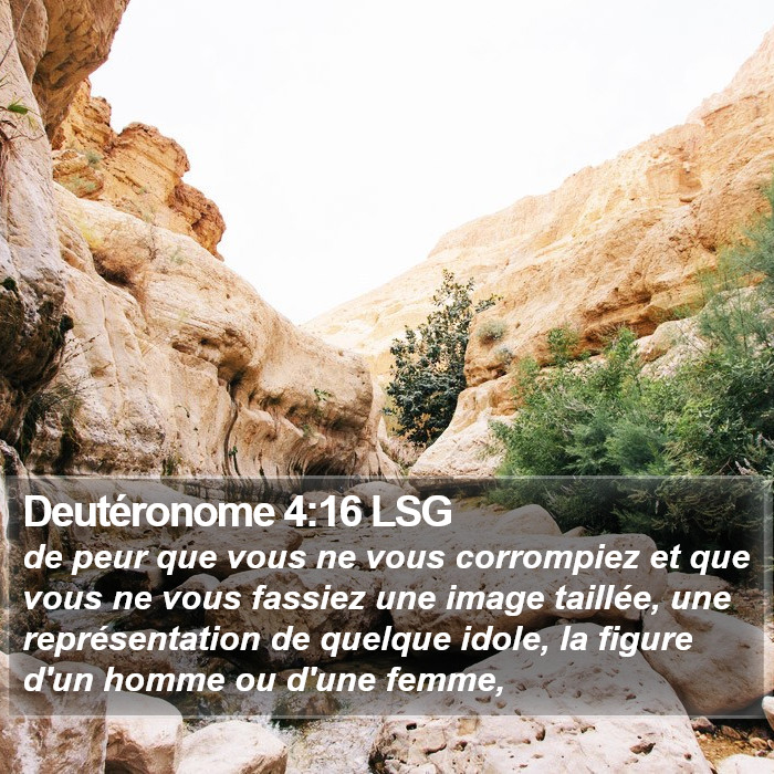 Deutéronome 4:16 LSG Bible Study