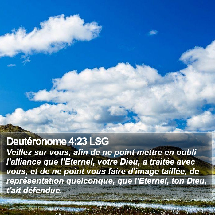 Deutéronome 4:23 LSG Bible Study